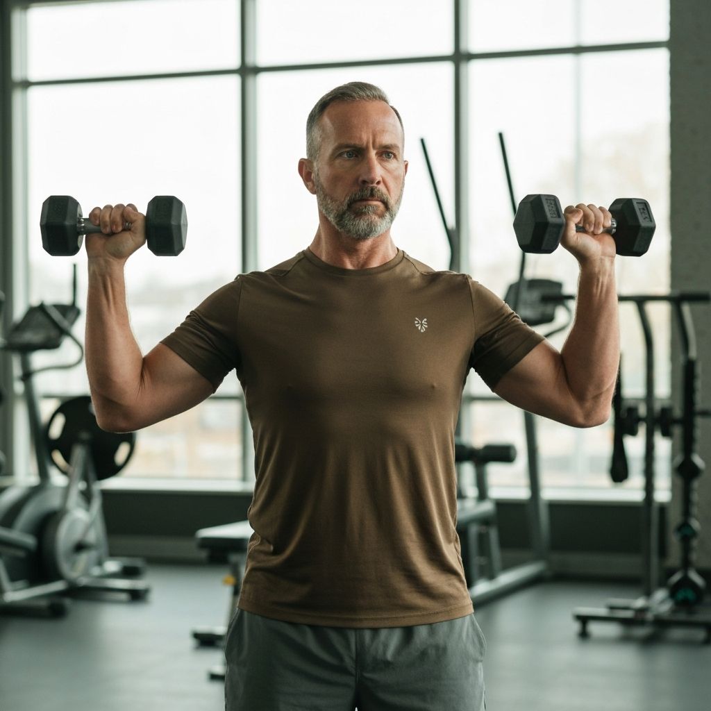 Conceptos de ciencia del ejercicio con equipo de entrenamiento que simboliza fuerza y equilibrio en ambiente institucional educativo